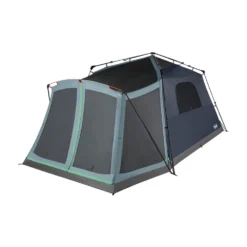 Coleman Skylodge™ 10-Person Instant Camping Tent With Screen Room, Blue Nights -Coleman Shop 10P20CABIN20INSTANT20EXTERNAL20SCREEN20ROOM Blue20Nights 1 Front Angle Right Fly20Off Windows20Up