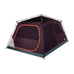 Coleman Skylodge™ 10-Person Instant Camping Tent, Blackberry -Coleman Shop 10P CbnInstntIntrnlScrnRm BB 1 FrontAngleRight FlyOff WindowsUp