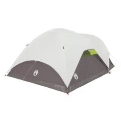 Coleman 6-Person Steel Creek™ Fast Pitch™ Dome Camping Tent With Screen Room, Green -Coleman Shop 2000018059 rear