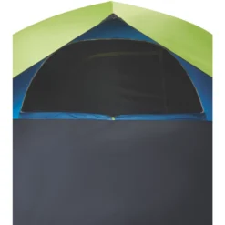 Coleman 4-Person Dark Room Sundome Tent -Coleman Shop 2000032253 coleman dark room tent 4p interior side window unzipped green turquoise detail 1