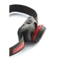 Coleman 300 Lumens LED Headlamp With BatteryGuard™ -Coleman Shop 2000032704 coleman batteryguard headlamp 150M grey black red light off side view profile