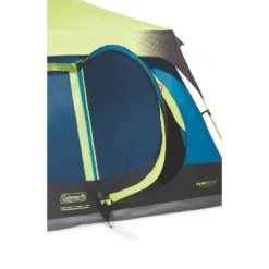 Coleman 10-Person Dark Room Instant Cabin Tent With Rainfly -Coleman Shop 2000032730 coleman dark room tent 10p hinge door green turquoise detail 1