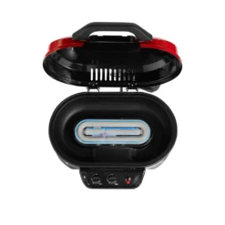 Coleman RoadTrip® 225 Portable Tabletop Propane Grill -Coleman Shop 2000033047 225 Table Top Coleman Red Detail Grill Open Burner System Flames20copy