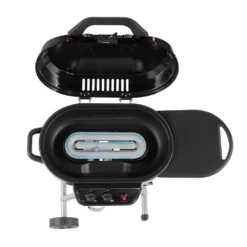 Coleman RoadTrip® 225 Portable Stand-Up Propane Grill -Coleman Shop 2000033048 225 Stand Up Coleman Black Detail Grill Open Burner System Flames20copy