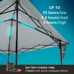 Coleman OneSource™ 10 X 10 Canopy Shelter With LED Lighting & Rechargeable Battery -Coleman Shop 2000035460 OneSource ATF 4 1