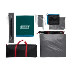 Coleman Skydome™ 4-Person Camping Tent With Full-Fly Vestibule, Evergreen -Coleman Shop 2000035801 2000035800 2000035802 2000035803 Laydown