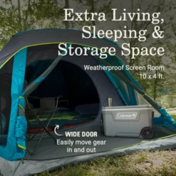 Coleman Skydome™ 6-Person Screen Room Camping Tent With Dark Room™ Technology -Coleman Shop 2155647 ATF4
