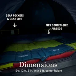 Coleman Skydome™ 6-Person Screen Room Camping Tent With Dark Room™ Technology -Coleman Shop 2155647 ATF6
