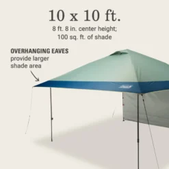 Coleman OASIS™ 10 X 10 Canopy With Sun Wall -Coleman Shop 2156418 OasisLite10x10CanopySunWallMoss ATF6