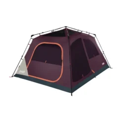 Coleman Skylodge™ 8-Person Instant Camping Tent, Blackberry -Coleman Shop 8P CbnInstntIntrnlScrnRm BB 1 FrontAngleRight FlyOff WindowsUp