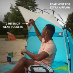 Coleman Skyshade™ Small Compact Beach Shade, Caribbean Sea -Coleman Shop Coleman 2000037508 Skyshade CaribbeanSea ATF6