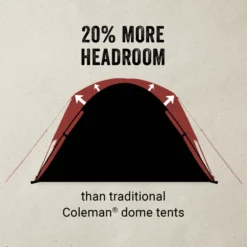 Coleman Skydome™ 6-Person Camping Tent With Screen Room, Rock Grey -Coleman Shop Coleman 2000037520 Skydome Screenroom4P ATF5 2
