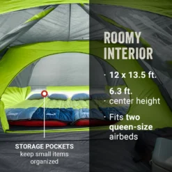 Coleman Skydome™ 8-Person Camping Tent With Screen Room, Rock Grey -Coleman Shop Coleman 2000037524 Skydome ScreenRoom 8P ATF6