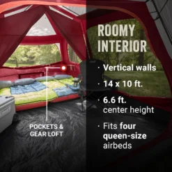 Coleman Skylodge™ 10-Person Instant Camping Tent, Blackberry -Coleman Shop Coleman 2000037543 Skylodge Instant 10P Blackberry ATF5