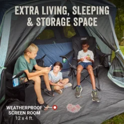 Coleman Skylodge™ 10-Person Instant Camping Tent With Screen Room, Blue Nights -Coleman Shop Coleman 2000037545 Skylodge Instant ScreenRoom 10P ATF3