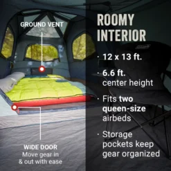 Coleman Skylodge™ 10-Person Instant Camping Tent With Screen Room, Blue Nights -Coleman Shop Coleman 2000037545 Skylodge Instant ScreenRoom 10P ATF5