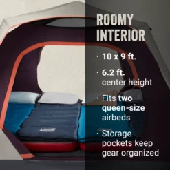 Coleman Skylodge™ 6-Person Instant Camping Tent, Blackberry -Coleman Shop Coleman 2000038278 Skylodge Instant 6P ATF5