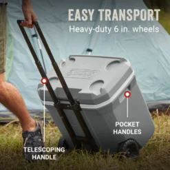 Coleman 316 Series™ 65-Quart Wheeled Cooler -Coleman Shop Coleman 316 Series 65QT Rock ATF3