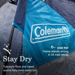 Coleman® Camp Burst™ 4-Person Dark Room™ Camping Tent -Coleman Shop Coleman CampBurstTents 4P DarkRoom ATF4