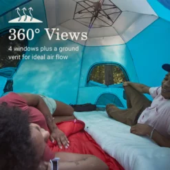 Coleman® Camp Burst™ 4-Person Camping Tent -Coleman Shop Coleman CampBurstTents 4P ScubaBlue ATF4