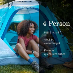 Coleman® Camp Burst™ 4-Person Camping Tent -Coleman Shop Coleman CampBurstTents 4P ScubaBlue ATF6