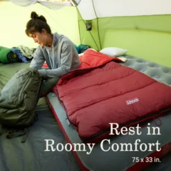 Coleman Flatlands™ 30°F Sleeping Bag -Coleman Shop Coleman Flatlands SleepingBags 30F Mahogany ATF5