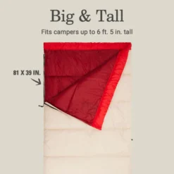Coleman Flatlands™ 35°F Big & Tall Sleeping Bag -Coleman Shop Coleman Flatlands SleepingBags 35F Sand BT ATF2