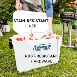 Coleman 316 Series™ 52-Quart Marine Hard Cooler -Coleman Shop Coleman MtLoganATF 52 QT Marine 04retouchedLid