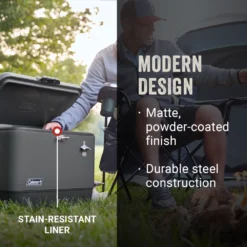 Coleman Reunion™ 54-Quart Steel Belted® Matte Cooler, Midnight -Coleman Shop Coleman SteelBelted Midnight ATF2