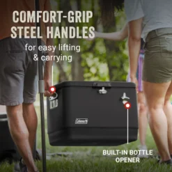 Coleman Reunion™ 54-Quart Steel Belted® Matte Cooler, Midnight -Coleman Shop Coleman SteelBelted Midnight ATF3