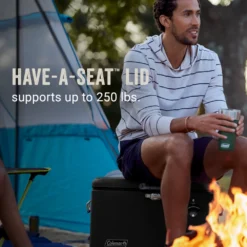 Coleman Reunion™ 54-Quart Steel Belted® Matte Cooler, Midnight -Coleman Shop Coleman SteelBelted Midnight ATF5