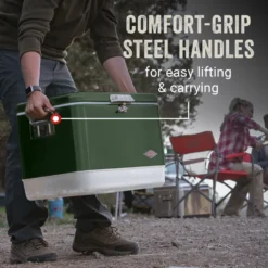 Coleman Vintage 54-Quart Steel Belted® Cooler 11 Coleman Vintage 54-Quart Steel Belted® Cooler -Coleman Shop Coleman SteelBelted VintageGreen ATF3