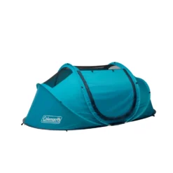 Coleman 2-Person Camp Burst™ Pop-Up Tent -Coleman Shop PopUpTent 2P ScubaBlue Hero 3 4 Fly Off 0004 v2