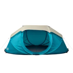 Coleman 4-Person Camp Burst™ Pop-Up Tent -Coleman Shop PopUpTent 4P ScubaBlue StraightOn Fly On 0003 v2